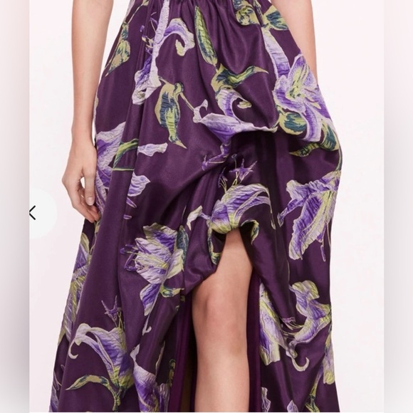 Chic Purple Floral High Low Gown - Picture 2 of 10